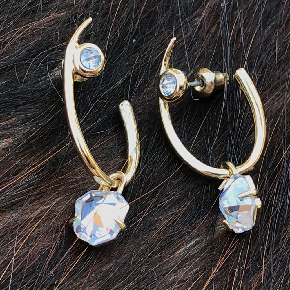Alexis Bittar gold plated crystal stud earrings
